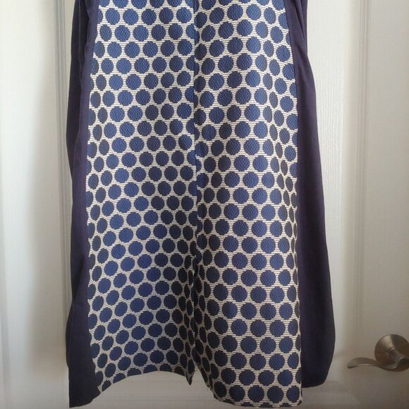 eShakti Womens Office Work Business Dress Polka Dot Mature Dress Navy 3X - Picture 10 of 14